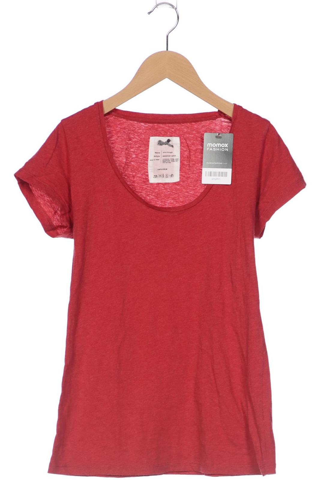 nice things Damen T-Shirt, bordeaux von nice things