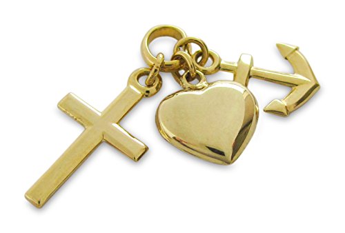Anhänger Glaube Liebe Hoffnung echt 585 Gold Gelbgold 14 Karat von niceandnoble