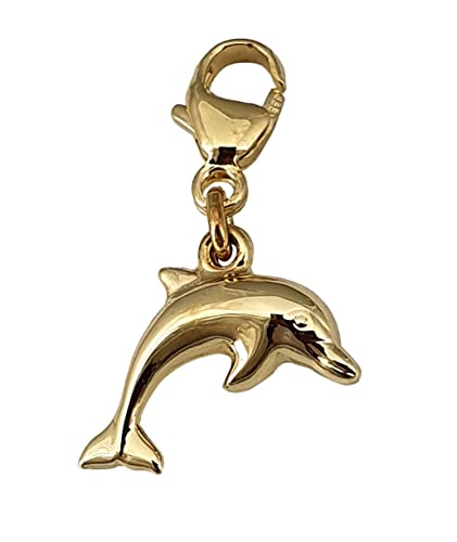 Anhänger Charm Delfin Gold 333 8kt Einhänger Delphin Gelbgold Unisex von Nicht Zutreffend