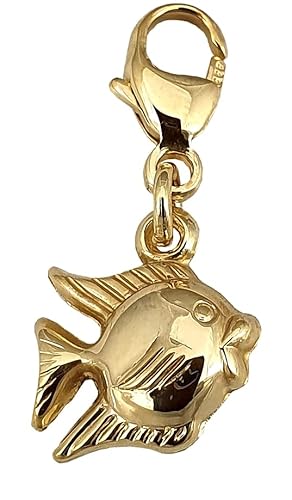 Anhänger Charm Fisch Gold 333 Einhänger Gelbgold Unisex 8 Karat Goldfisch von Nicht Zutreffend