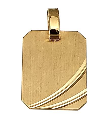 Gravurplatte Gold 333 incl. Gravur mattiert Gelbgold Qualität Unisex Anhänger von Nicht Zutreffend