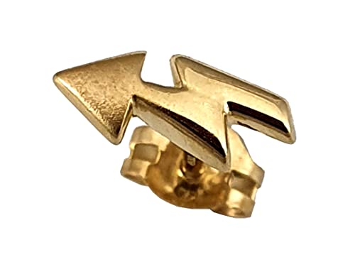Herrenohrring Gold 333 Pfeil Blitz Ohrstecker Stecker für Herren 8 Karat Ohrring von Nicht Zutreffend