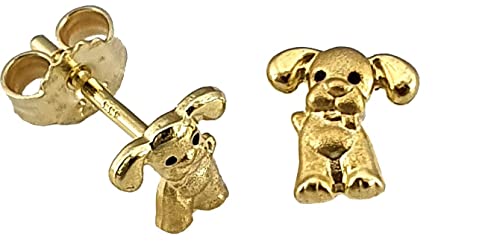 Kinderohrringe Hund in Gold 333 Ohrstecker Gelbgold Qualität Stecker von Nicht Zutreffend