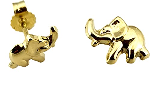 Ohrringe Elefant Gold 585 Kinderohrringe Stecker Gelbgold Kinder Ohrstecker von Nicht Zutreffend