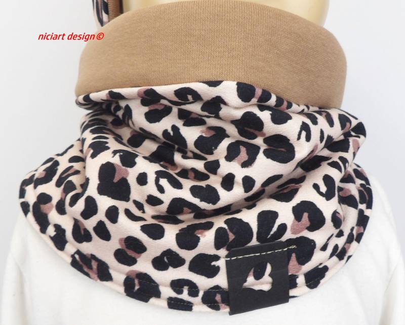 Loop Schal Schlupfschal Kuscheliger Kinder U Damen Loop Halssocke Leo Leoprint Leomuster By Niciart Design von niciartdesign