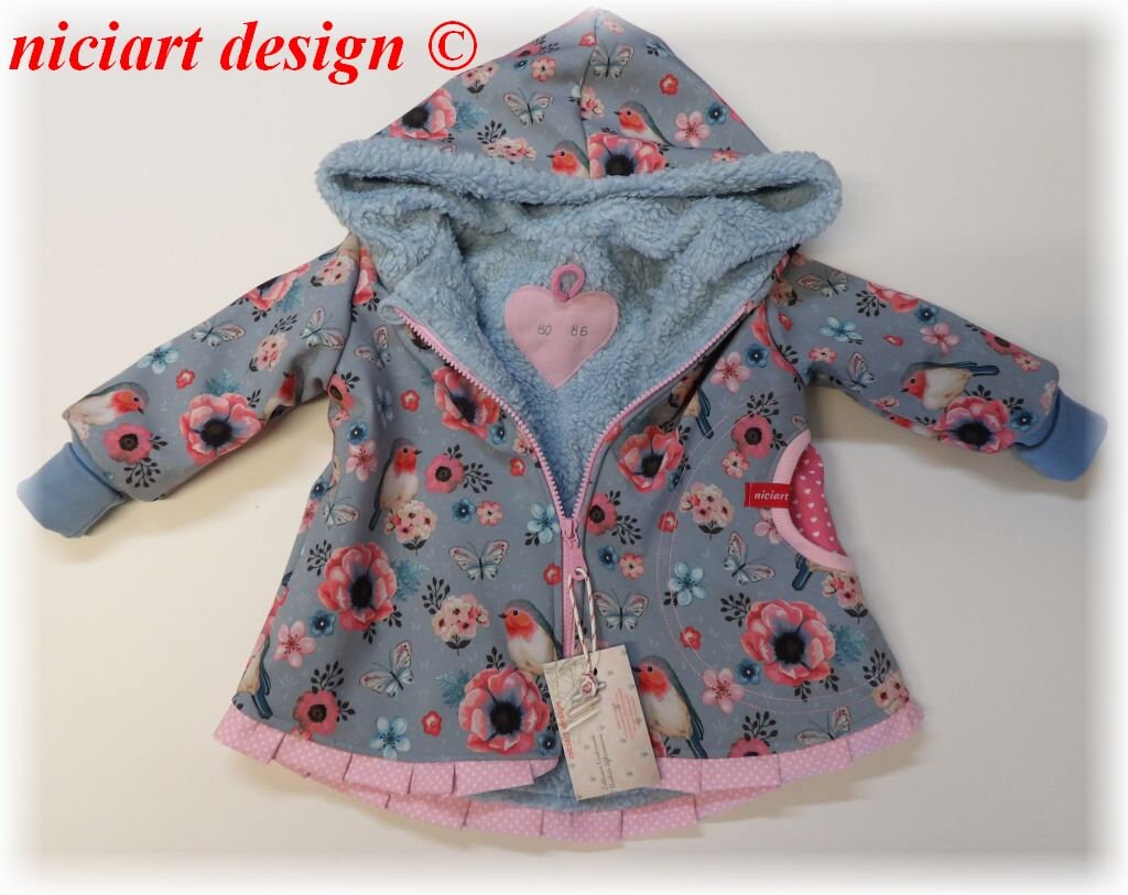 Softshelljacke Gefüttert Baby U Kinderjacke Herbst-Winterjacke Softshell Jacke Rotkehlchen Grau Niciart Design Softshelljacke Gefüttert Baby U Kinderjacke Herbst-Winterjacke Softshell Jacke Rotkehlchen Grau Niciart Design von niciartdesign