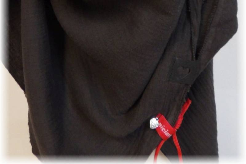 xxl Damentuch Musselintuch Damenschal Dreieckstuch Schal Dunkelbraun 100% Baumwolle Musselin Niciart Design von niciartdesign