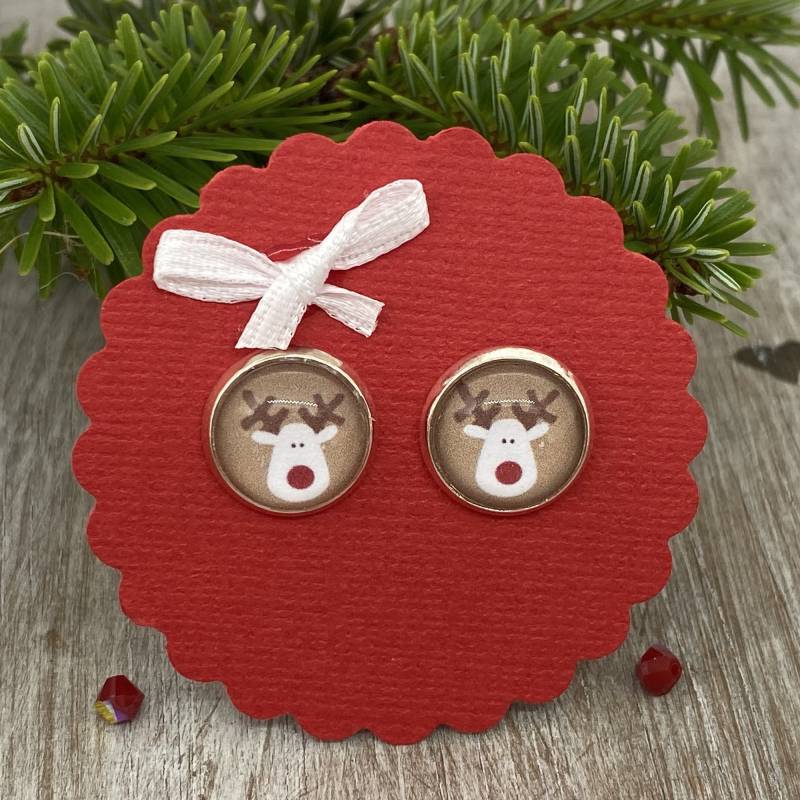 Rentier Ohrringe Für Mädchen - Weihnachtsgeschenk von nicisperlenzauber