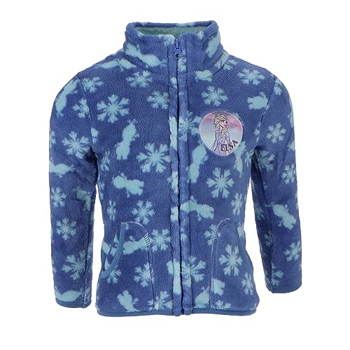 Kinder Fleece Jacke Stehkragen Kuscheljacke mit Motiven im Stil von Paw Patrol Frozen Peppa Pig Hoodie mit Reissverschluss Sweatshirt Jungen Mädchen warm Geschenk Frozen 110cm von Nickelodeon