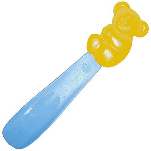 nico Schuhlöffel Koala für Kinder, Farbe: gelb/hellblau, Schuhanzieher, Made in Germany von nico