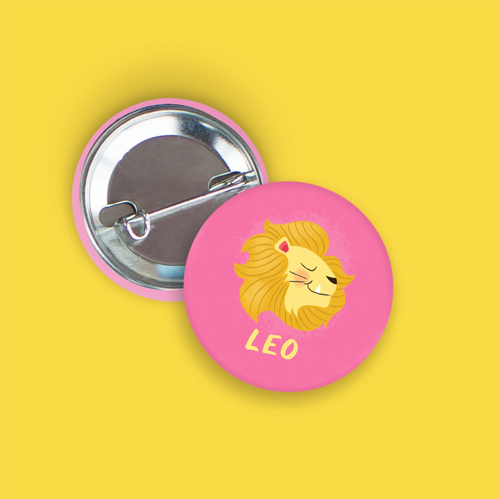 Löwe Sternzeichen Button von nicolemariepaperie