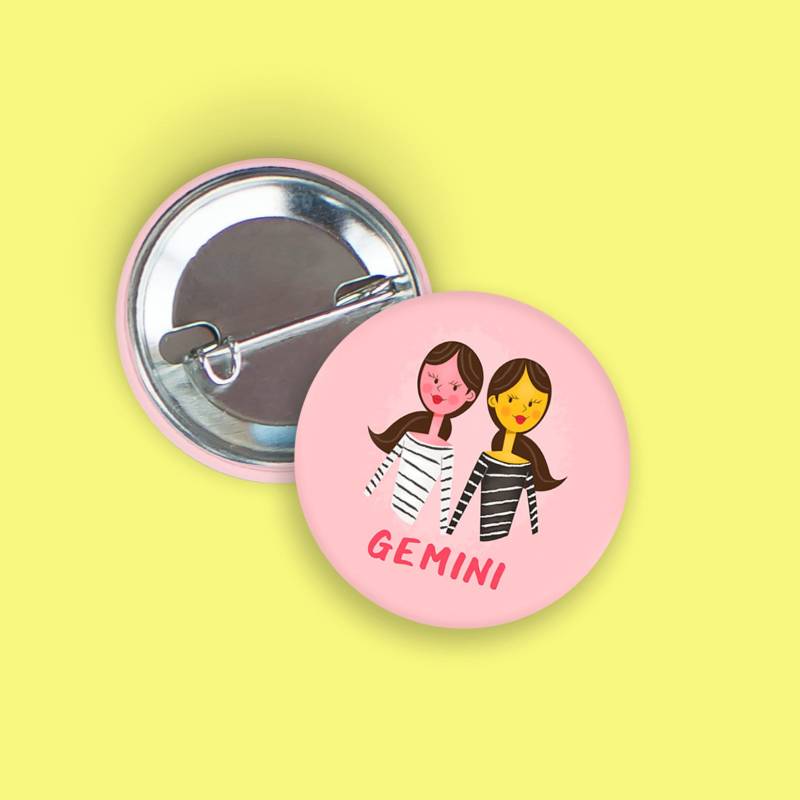 Zwillinge Sternzeichen Buttons von nicolemariepaperie