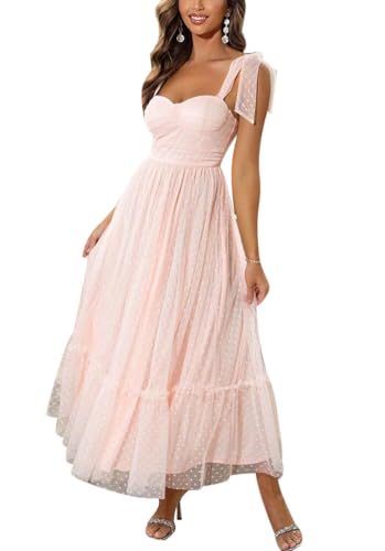 nicticsi Damen Abendkleid Elegant Bindegurte Sling Cocktailkleid Tüll U-Ausschnitt Hochzeitsfeier Kleider Hohe Taille Party Abendkleider A Hell-Pink S nicticsi Damen Abendkleid Elegant Bindegurte Sling Cocktailkleid Tüll U-Ausschnitt Hochzeitsfeier Kleider Hohe Taille Party Abendkleider A Hell-Pink S von nicticsi