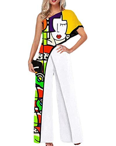 nicticsi Damen Jumpsuit Ärmellos elegant Overall Hosenanzug Frauen Playsuit Mit Taschen einfarbig Romper Sommer B Gelb 3XL von nicticsi