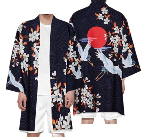 nicticsi Herren Japanischen Kimono Cardiqan Bademantel Morgenmantel Robe 3/4 Ärmel Drachen 3D Druck Unisex Lose Bluse Sommer Cardigan Tops Stil 05 3XL nicticsi Herren Japanischen Kimono Cardiqan Bademantel Morgenmantel Robe 3/4 Ärmel Drachen 3D Druck Unisex Lose Bluse Sommer Cardigan Tops Stil 05 3XL von nicticsi