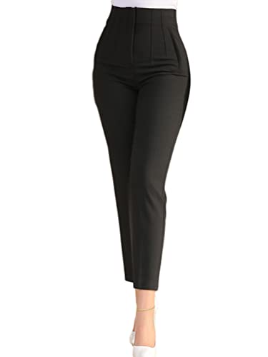 nicticsi Hosen Damen Elegante Anzughose Slim Fit Business Stoffhose Freizeithose Hohe Taille Schmales Bein Mit Taschen Casual Daily Office Hose A Schwarz M nicticsi Hosen Damen Elegante Anzughose Slim Fit Business Stoffhose Freizeithose Hohe Taille Schmales Bein Mit Taschen Casual Daily Office Hose A Schwarz M von nicticsi