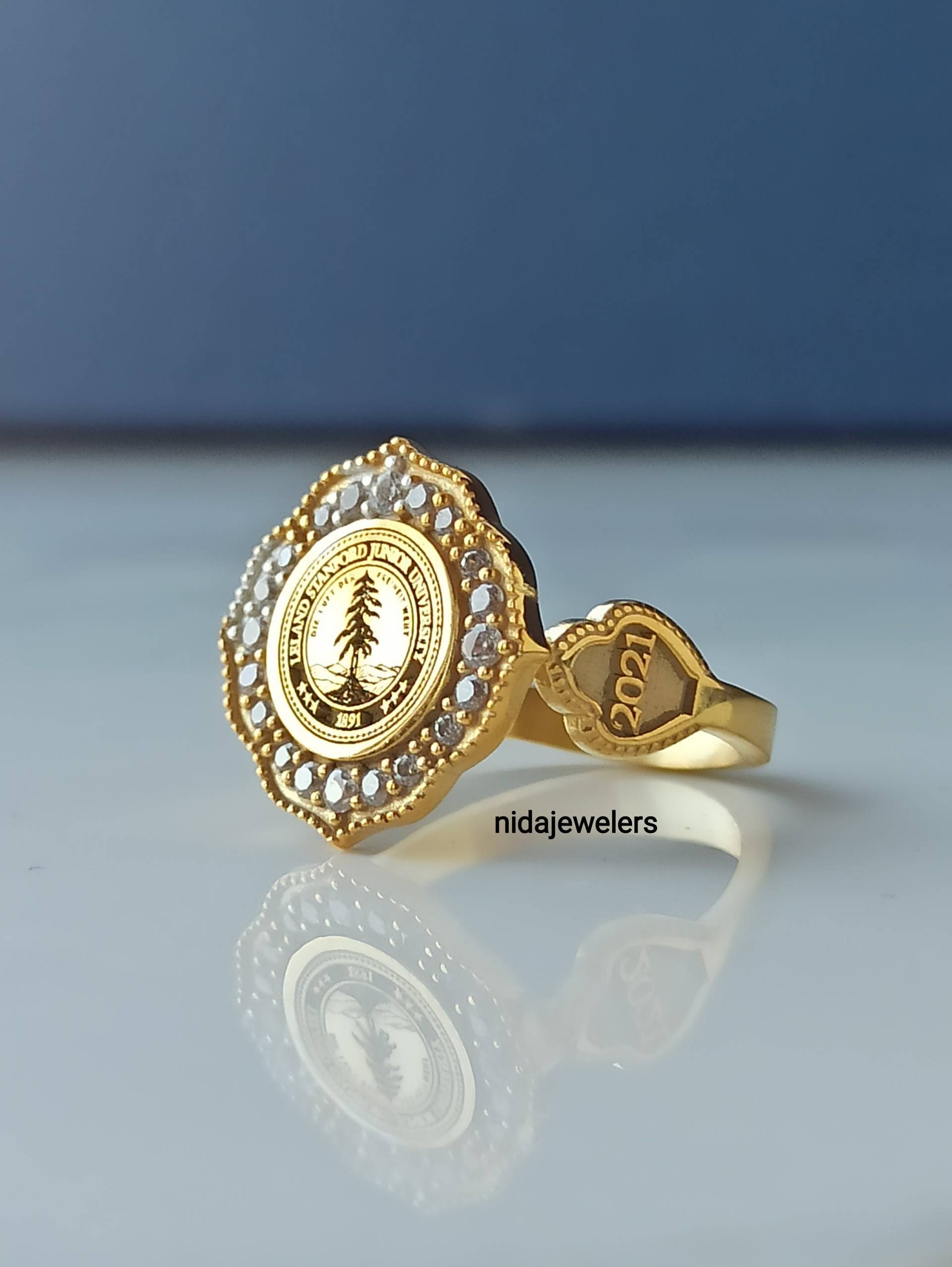 Abschluss Geschenk, Solid Gold, Valentinstag, Weihnachten Geschenk Familie Wappen, Signet Ring Frauen, Gold Ring, Wappen Gold von nidajewelers