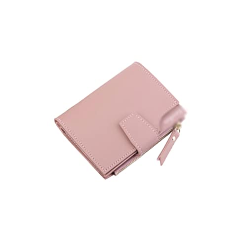niei Geldbörsen für Damen Frauen Geldbörse Kurzer Reißverschluss Brieftasche Wilde Münze Geldbörse Multi-Card Schnalle Kartentasche Nette Brieftaschen für Frauen Geldbörse Frauen (Color : Pink) von niei