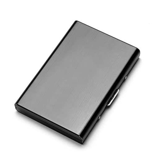 niei Geldbörsen für Damen Silver Credit Card Holder Black Wallets Metal Holders New Unisex Box Business Creative Multi Purses (Color : Black) von niei