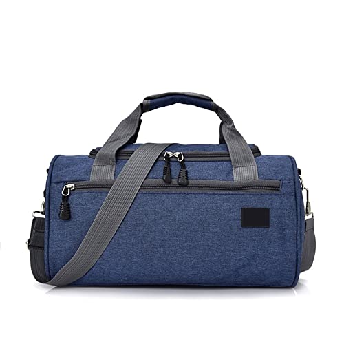 niei Herrenhandtaschen Men Travel Sport Bags Light Luggage Business Cylinder Handbag Women Outdoor Duffel Weekend Crossbody Shoulder Bag Pack (Color : Blue) von niei