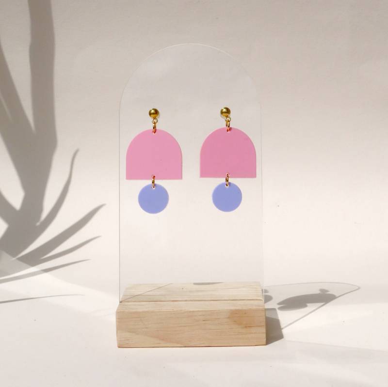 Bubblegum Color Statement Ohrringe Aus Acryl Und Edelstahl von niemalsmehrohnede