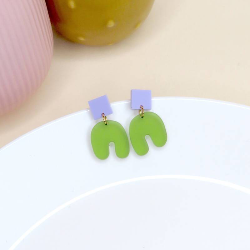 Squishy Square Arch Bogen Ohrringe von niemalsmehrohnede