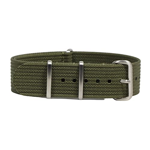 Nato-Uhrenarmband 20mm 22mm Nylon-Uhrenarmbänder Geflecht aus ballistischem Stoff Uhrenarmband-Zubehör für Militär-Uhrenarmband, Armeegrün, 20mm von nihngvjm