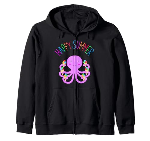 Oktopus mit EIS Sommer Kraken Kinder Sommerzeit Freude Kapuzenjacke von nikki_malt_was