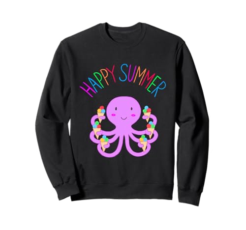 Oktopus mit EIS Sommer Kraken Kinder Sommerzeit Freude Sweatshirt von nikki_malt_was