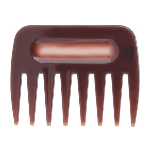 Tragbarer Öl-Friseurkamm für Herren, breiter großer Zahn-Frisurenkamm für müheloses Stylen, leichtes Haarwerkzeug für den täglichen Gebrauch und auf Reisen (kurzer breiter Zahnkamm) von nikusaz