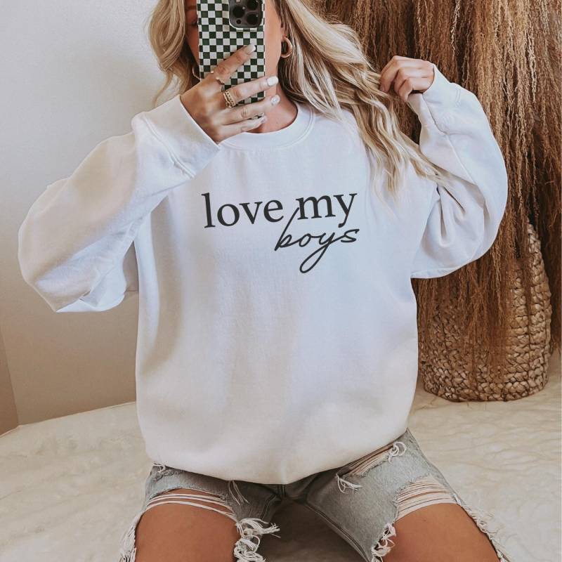 Mama Sweatshirt Love My Boys, Personalisiert Weihnachtsgeschenk Sweater Geschenk Pullover Muttertagsgeschenk [2Pu203] von nillieManufaktur