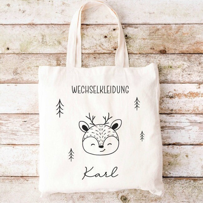 Wechselkleidung Kita O. Turnbeutel Kinder Mit Namen Personalisiert Kindergarten Tasche Sportbeutel von nillieManufaktur