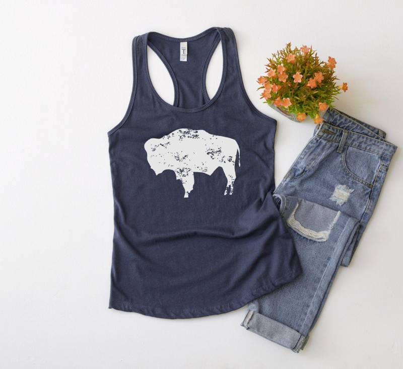 Bison Tank Top | Wyoming - Büffel Shirt Brautjungfer Junggesellinnenabschied von ninety5prints