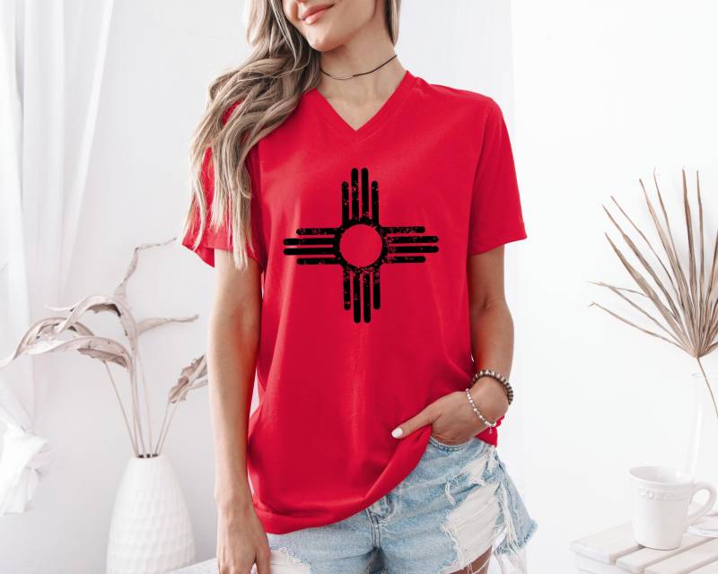 New Mexico Shirt - Top Zia Vausschnitt von ninety5prints