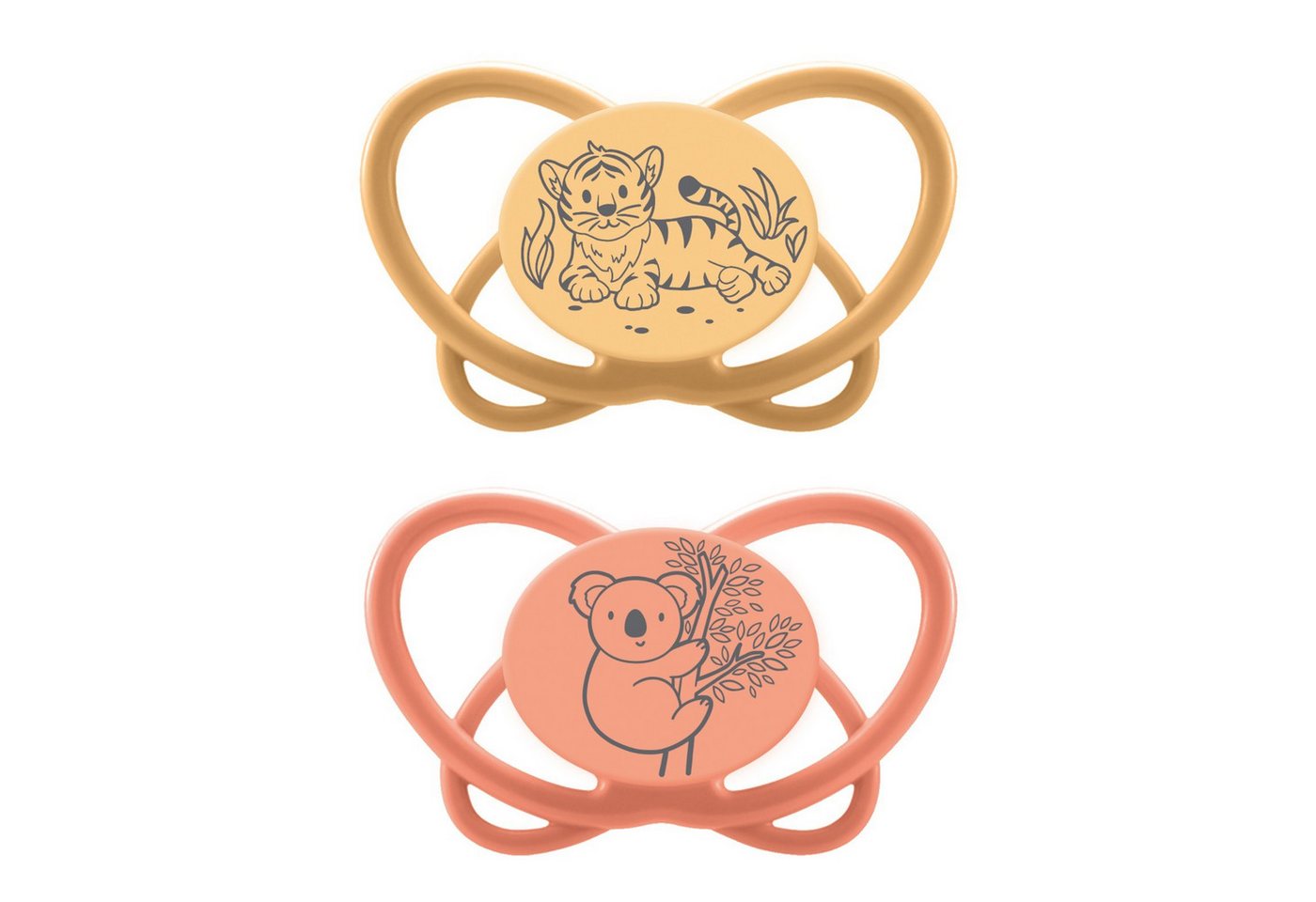 nip Schnuller Beruhigungssauger Butterfly Silikon Symmetrisch, Symmetrisch Ovale Saugerform von nip