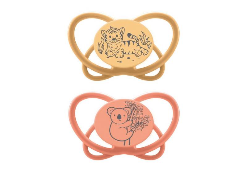 nip Schnuller Beruhigungssauger Butterfly Silikon Symmetrisch, Symmetrisch Ovale Saugerform von nip