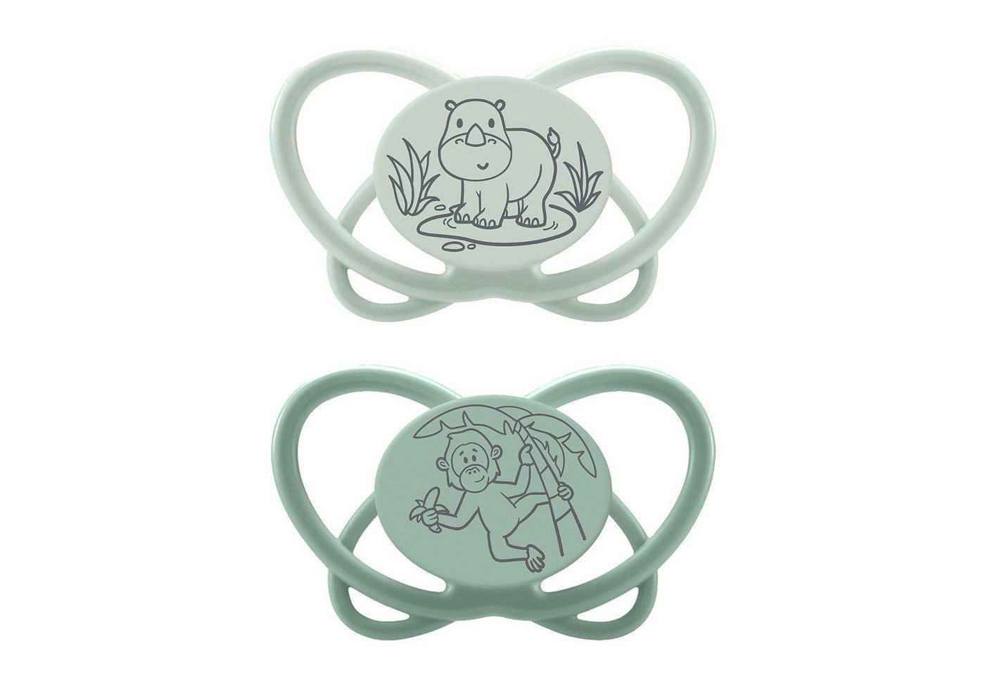 nip Schnuller Beruhigungssauger Butterfly Silikon Symmetrisch, Symmetrisch Ovale Saugerform von nip