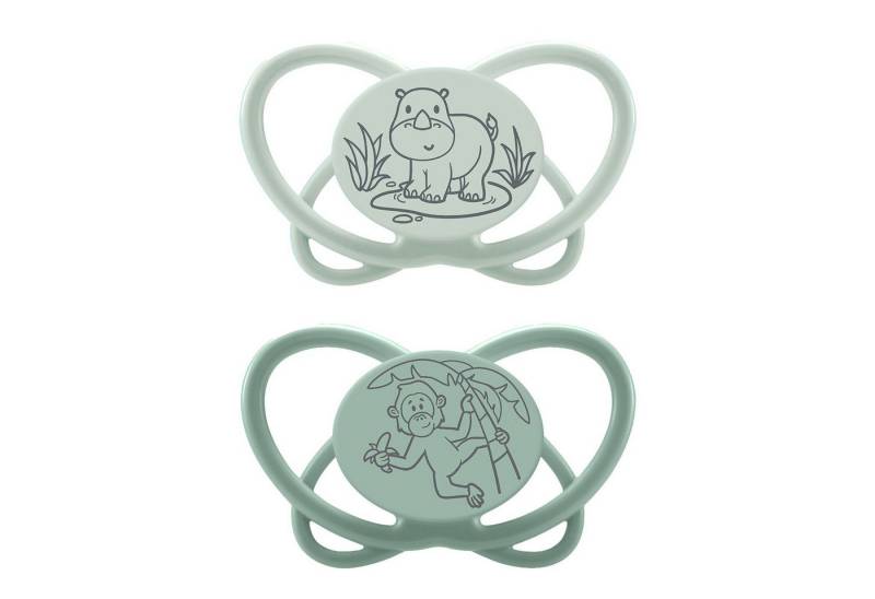 nip Schnuller Beruhigungssauger Butterfly Silikon Symmetrisch, Symmetrisch Ovale Saugerform von nip