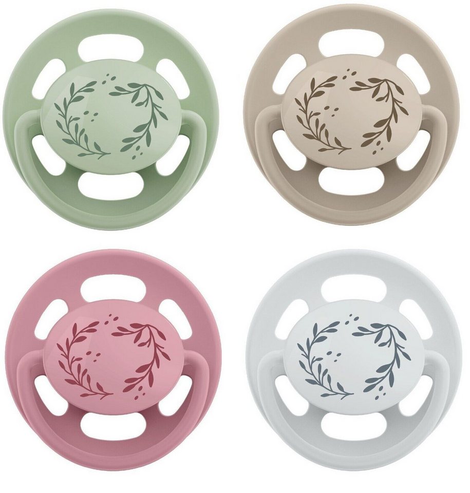 nip Schnuller Cherry Greenline Beruhigungssauger im 4er Set, Runde Kirschformschnuller mit extra dünnem Schaft nip Schnuller Cherry Greenline Beruhigungssauger im 4er Set, Runde Kirschformschnuller mit extra dünnem Schaft von nip