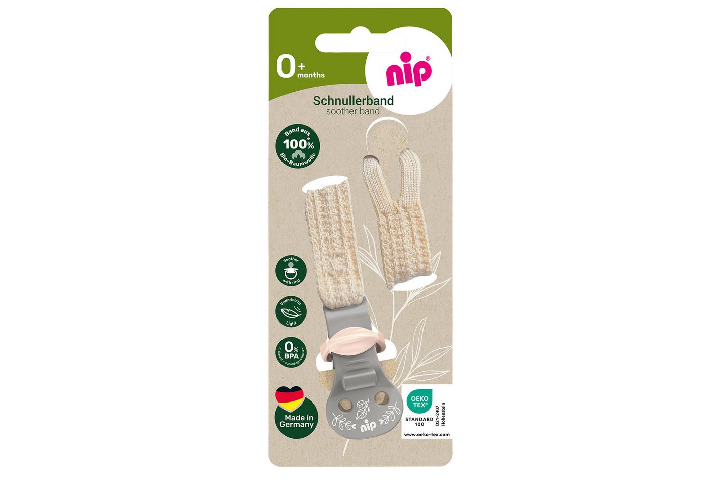 nip Schnullerbefestigung Schnullerband Stay Green nip Schnullerbefestigung Schnullerband Stay Green von nip
