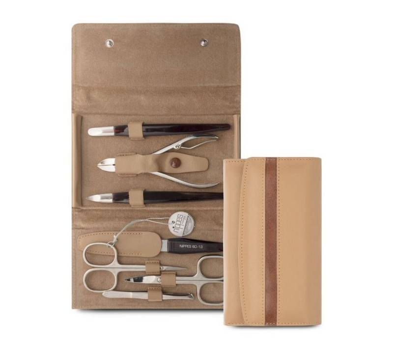 nippes Solingen Maniküre-Etui Maniküre Set GAP, Rindleder-Etui und hochwertige Instrumente, 7 tlg. von nippes Solingen