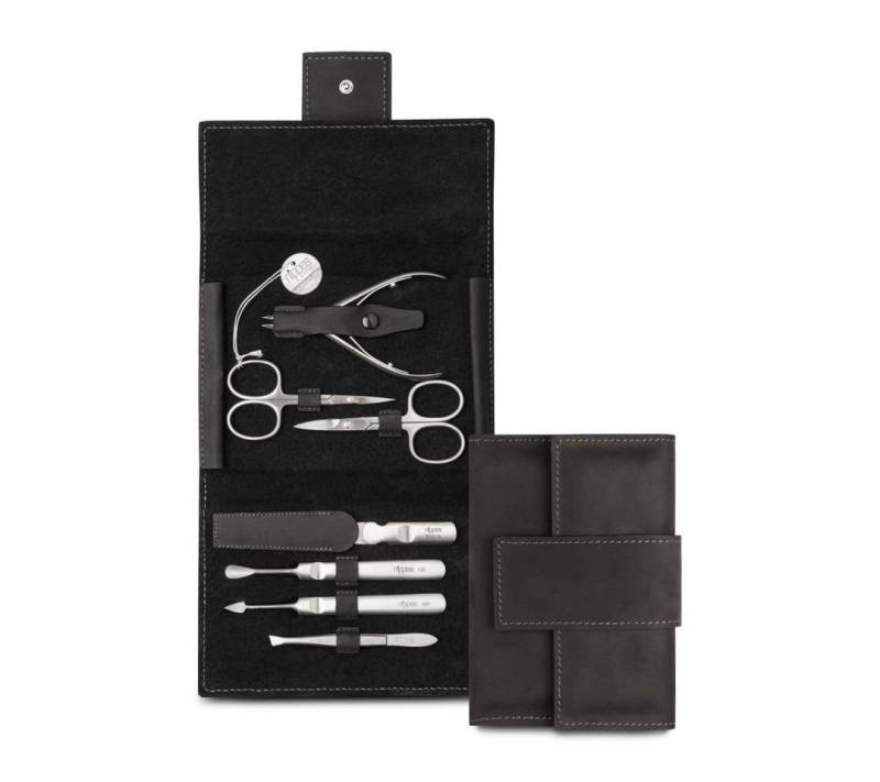 nippes Solingen Maniküre-Etui Maniküre Set Tabard mit Rindleder-Etui, Instrumente aus Edelstahl, 7 tlg. von nippes Solingen