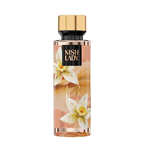NishLady Body Mist - Fragrance Mist – Body Spray - Body Parfüm - 260 ml - Perfekte Wahl für Tägliche Erfrischung und Besondere Momente (260 ml (1er Pack), Vanilla Paradise) von nishlady