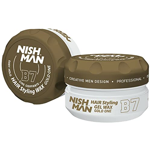 NISHMAN Aqua Gel-Wachs für Männer B7 – Gold One 150g – Gold One Duft – Natürlicher Glanz-Look – Ultra Starker Halt – Langanhaltende Kontrolle und Definition NISHMAN Aqua Gel-Wachs für Männer B7 – Gold One 150g – Gold One Duft – Natürlicher Glanz-Look – Ultra Starker Halt – Langanhaltende Kontrolle und Definition von nishman
