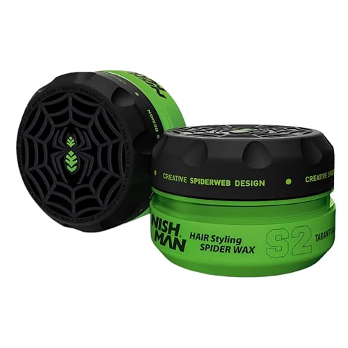 NISHMAN Aqua Spider Wax S2 – Tarantula 150g – Lavendel Duft – Starker Halt & Glänzendes Finish Haarwachs für Männer, Flexibles Styling für Alle Haartypen von nishman