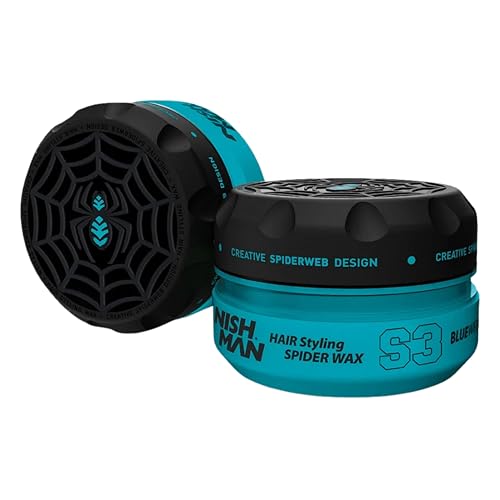 NISHMAN Aqua Spider Wax S3 – Blue Web 150g – Sweet Pea Duft – Starker Halt & Glänzendes Finish Haarwachs für Männer, Flexibles Styling für Alle Haartypen NISHMAN Aqua Spider Wax S3 – Blue Web 150g – Sweet Pea Duft – Starker Halt & Glänzendes Finish Haarwachs für Männer, Flexibles Styling für Alle Haartypen von nishman