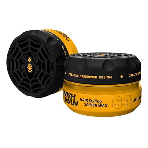 NISHMAN Aqua Spider Wax S4 – Argan 150g – Gold One Duft – Starker Halt & Glänzendes Finish Haarwachs für Männer, Flexibles Styling für Alle Haartypen NISHMAN Aqua Spider Wax S4 – Argan 150g – Gold One Duft – Starker Halt & Glänzendes Finish Haarwachs für Männer, Flexibles Styling für Alle Haartypen von nishman