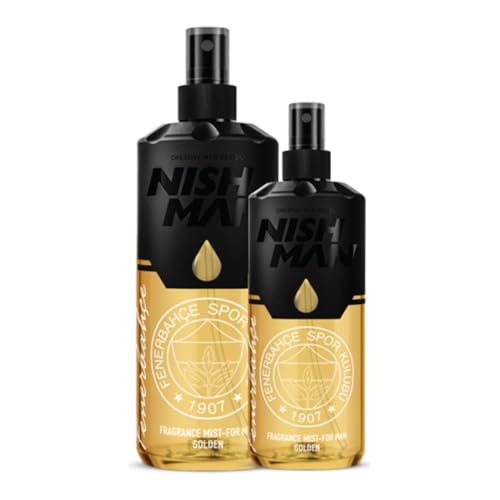Nishman Fenerbahce Golden Fragrance Mist For Man 400 ml - Original lizenziert, Frischer und lebendiger Duft von nishman