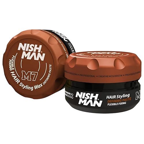 Nishman Haar Styling Matte Wax 100g – Langanhaltend, Starker Halt und Mattes Finish – Perfektes Haarwachs für Stil und Textur (100g, M7 - Defining Paste Flexible Fixing) von nishman