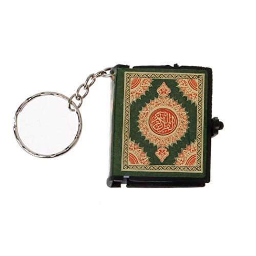 niumanery Mini Arche Koran Buch echtes Papier kann Arabisch lesen Der Koran Schlüsselbund muslimischen Schmuck grün von niumanery